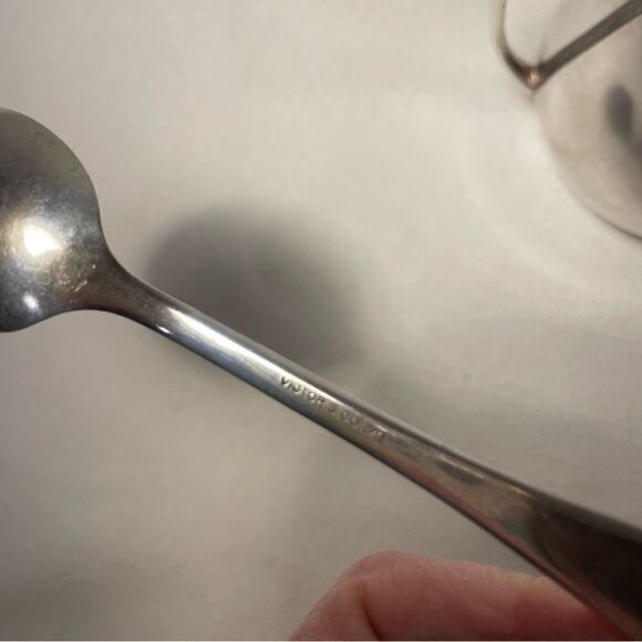 1950s Empire Craft's Quadruple Plate Creamer and Sugar Bowl Mid-Century Modern - Picture 9 of 12